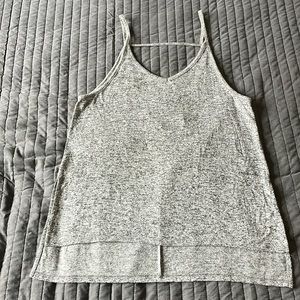 Lightweight Grey Knit Backless Tank Top, Express size XS